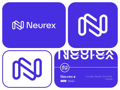 Logo for Neurex - n letter, tech, saas, technology blue brand identity branding branding identity design fintech illustration logo brand logo design logo identity logo mark minimal modern modern logo n letter saas tech tech logo technology ui