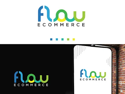 flow ecommerce logo design branding design logo logodesign logos symbol