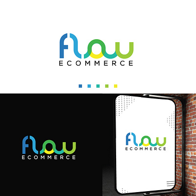 flow ecommerce logo design branding design logo logodesign logos symbol