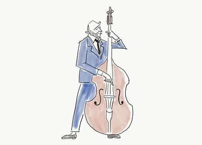 bassist character design graphic illustration ipad music