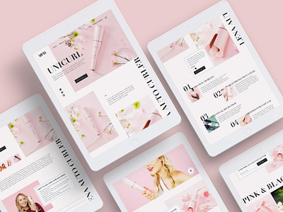 Website Design - Curler beauty beauty product curler ecommerce fashion fashion design feminine feminine design pink web design webdesign website