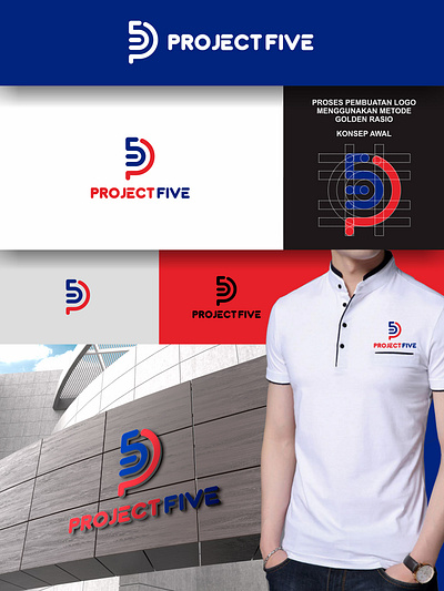 The Project Five Logo adobe photoshop branding company logo coreldraw design logo logo design logotype technology vector