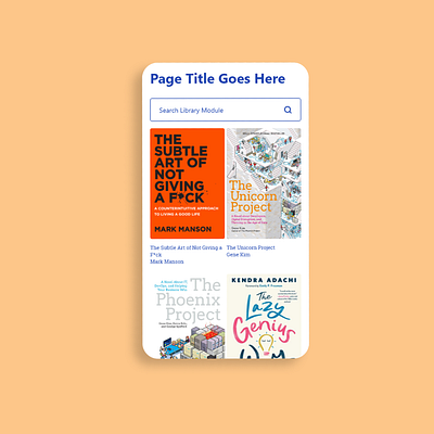 Library Module app design minimal ui ux web website