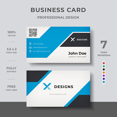 Modern Corporate Business Card Design brand branding business card business card creative business card design business card template design identity modern template visiting card