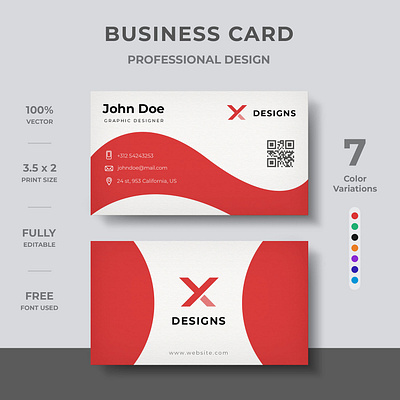 Modern Business Card Design brand branding business card business card creative business card design business card template design identity modern template visiting card