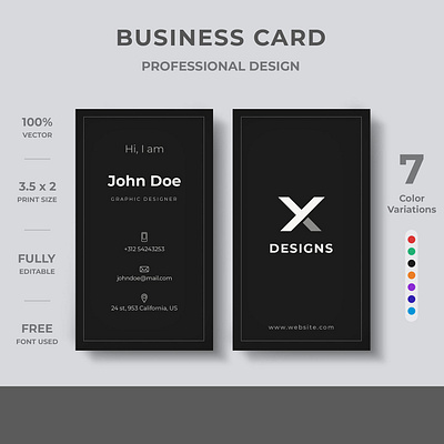 Modern Creative Business Card brand branding business card business card creative business card design business card template design identity modern template visiting card