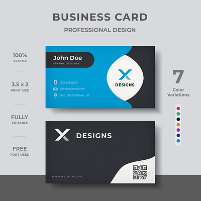 Stylish Business Card brand branding business card business card creative business card design business card template design identity modern template visiting card