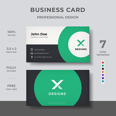 Minimal Business Card Design brand branding business card business card creative business card design business card template design identity modern template visiting card