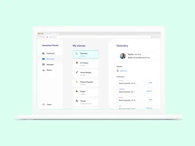 Student Portal design school student student portal ui ux webdesign xddailychallenge