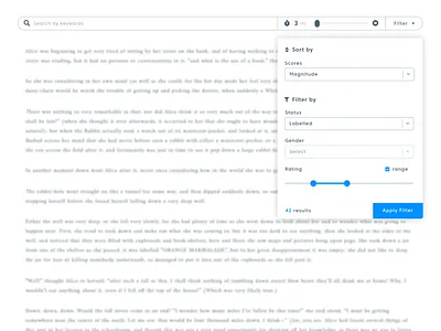 Advanced Filter filter filters ui