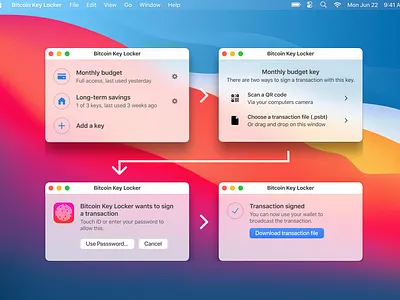 Bitcoin key locker app application bitcoin crypto cryptocurrency