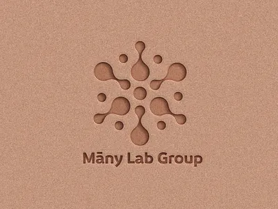 Many lab branding design graphic icon logo mockup