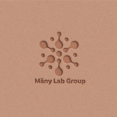 Many lab branding design graphic icon logo mockup