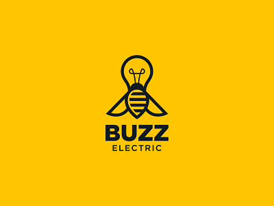 Electric Fly Logo Design art brand brand identity branding bulb design flat fly graphics icon illustration logo logo designer logotype logotypes minimal trendy vector yellow