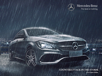 CLA SPORT SEDAN ad branding global graphic visual effects