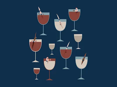 Wine diving chill chilling divers diving drink glass glass of wine jump leasure red wine relax swim swimming white wine wine