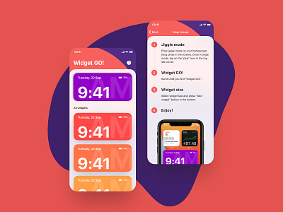 Widgets GO! clock date ios 14 ios widget time widget widgets