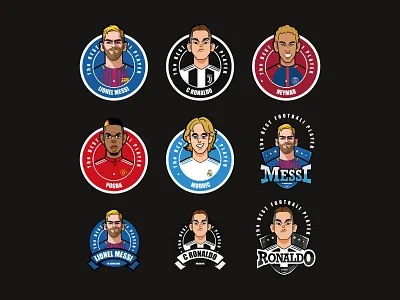 pattern design cronaldo design illustration messi