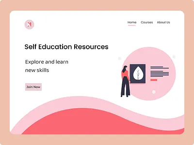 e-learning landing page design e learning illustration landing design landing page logo ui ui design web website