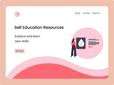 e-learning landing page design e learning illustration landing design landing page logo ui ui design web website