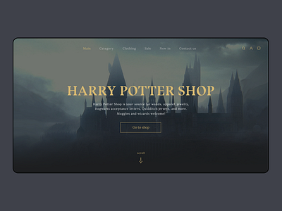 Harry Potter — Store Concept commerce design ecommerce ecommerce design figma figmadesign harry potter harry potter store landingpage minimal product page shop shop design store store design ui uidesign ux web page webdesign