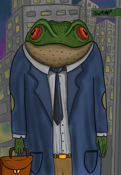 bidness Frog drawing frog illustration procreate