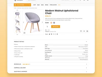 Product page (Home decor) card card product cardproduct home home decor home decoration product design product page renovation sofa web web design webdesign