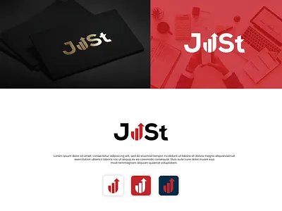 JuSt Logo design concept. branding business corporate corporate identity design icon illustration logo modern vector