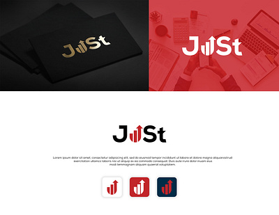 JuSt Logo design concept. branding business corporate corporate identity design icon illustration logo modern vector