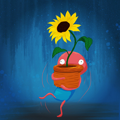 Flower Boy drawing illustration procreate