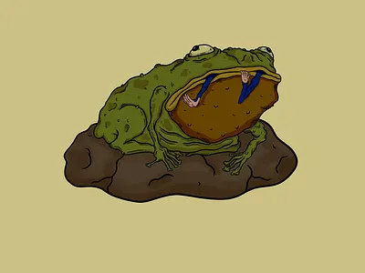 Hangry Frog drawing frog funny hangry illustration procreate