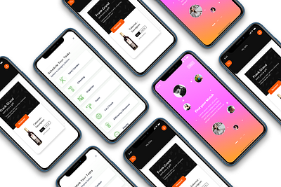Exploring cool mockups alcohol app design app ui app ui ux dating app gradients mockups service app ui design ux design wine