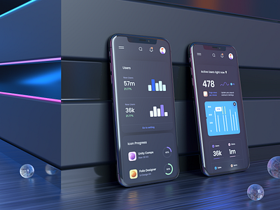 Dashboard iPhone Mockup for Unity 3d apple chart dark app dark mockup dark mode dark theme dashboard dashboard app iphone iphone dark mockup iphone mockup mobile app mobile design typography ui ui design ui mockup ux ux design