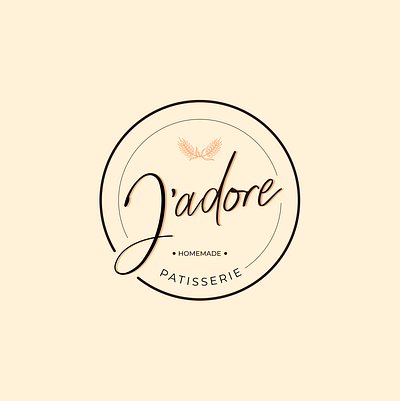 Bakery Logo J'adore Brand brand identity branding design logo minimal vector