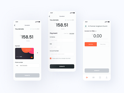 IOS App for donations app design clean ui contrast donation app forms information architecture interface ios app ios design minimalistic mobile app mobile app design mobile ui ui ui design ux