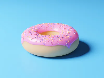 A tasty round donut 3d blender blender3d branding color donut