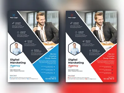 Modern Flyer bill board branding businesscard design flyer illustration logo rollup typography vector