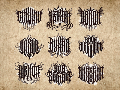 Lovecraft bestiary bestiary game high style lettering logo logotype lovecraft music tshirt typography wiktor ares