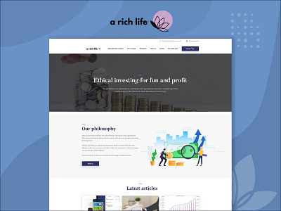A Rich Life blog design blogging landing page design membership membership site ui web webdesign website wordpress blog wordpress design wordpress development