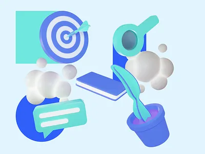 Composition #1 3d 3d art blender design illustration minimalist