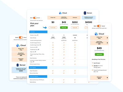 Price Table clean design price table web