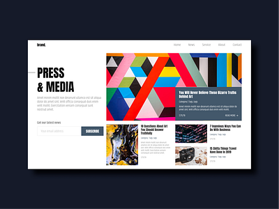 Daily UI:: 051 - Press Page dailyui design press page ui web