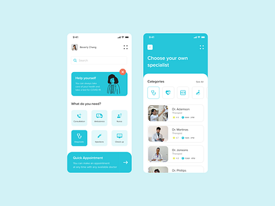 Medical App app care design doctors health interface medical mobile popular top ui ux