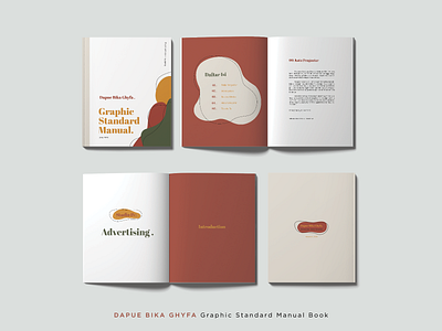 DAPUE BIKA GHYFA Graphic Standard Manual Book book layout book template design guide book layout layout design layout exploration layouts manual book minimalist modern template template design templates