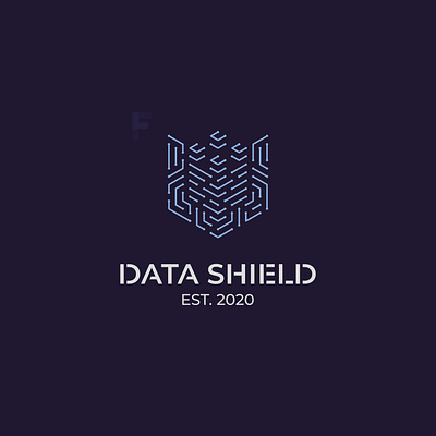 Data Shield branding clean design flat identity logo logo design minimal simple vector