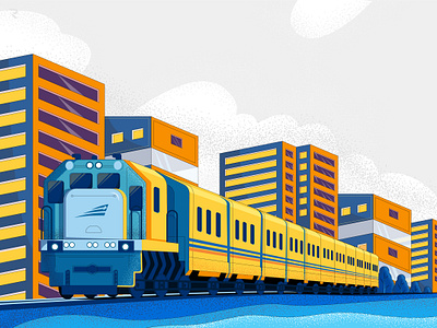 Indonesian Trains adobe illustrator design designer flat illustration flatdesign illustration illustration art illustrator indonesia indonesia designer isometric isometric art isometric design isometric illustration isometry simple design train