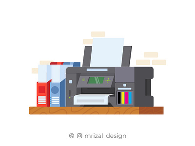 PRINTER affinity designer box paper creative drawing challenge flat illustration flat printer illustration illustration ideas paper illustration printer printer icon printer illustration vector vector illustration workdesk illustration