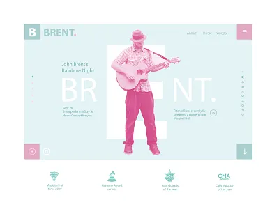 Musician Website Landing Page Design branding design graphic design landing page landing page design landingpage ui ux web web design webdesign website website design