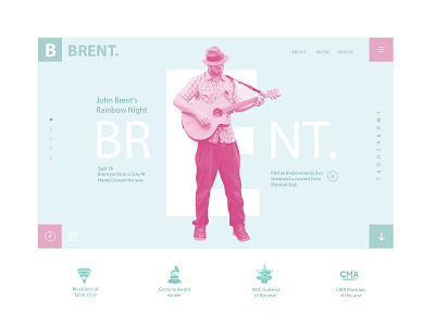 Musician Website Landing Page Design branding design graphic design landing page landing page design landingpage ui ux web web design webdesign website website design
