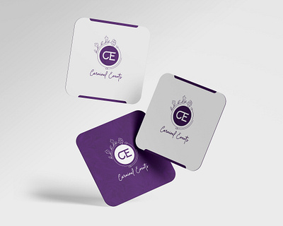 Carnival Events logo branding (6) | Minimal CE logo adobe branding branding design business card company company branding design illustration illustrator logo logo design logo mockup logodesign minimal minimalism minimalist mockup photoshop square business card violet